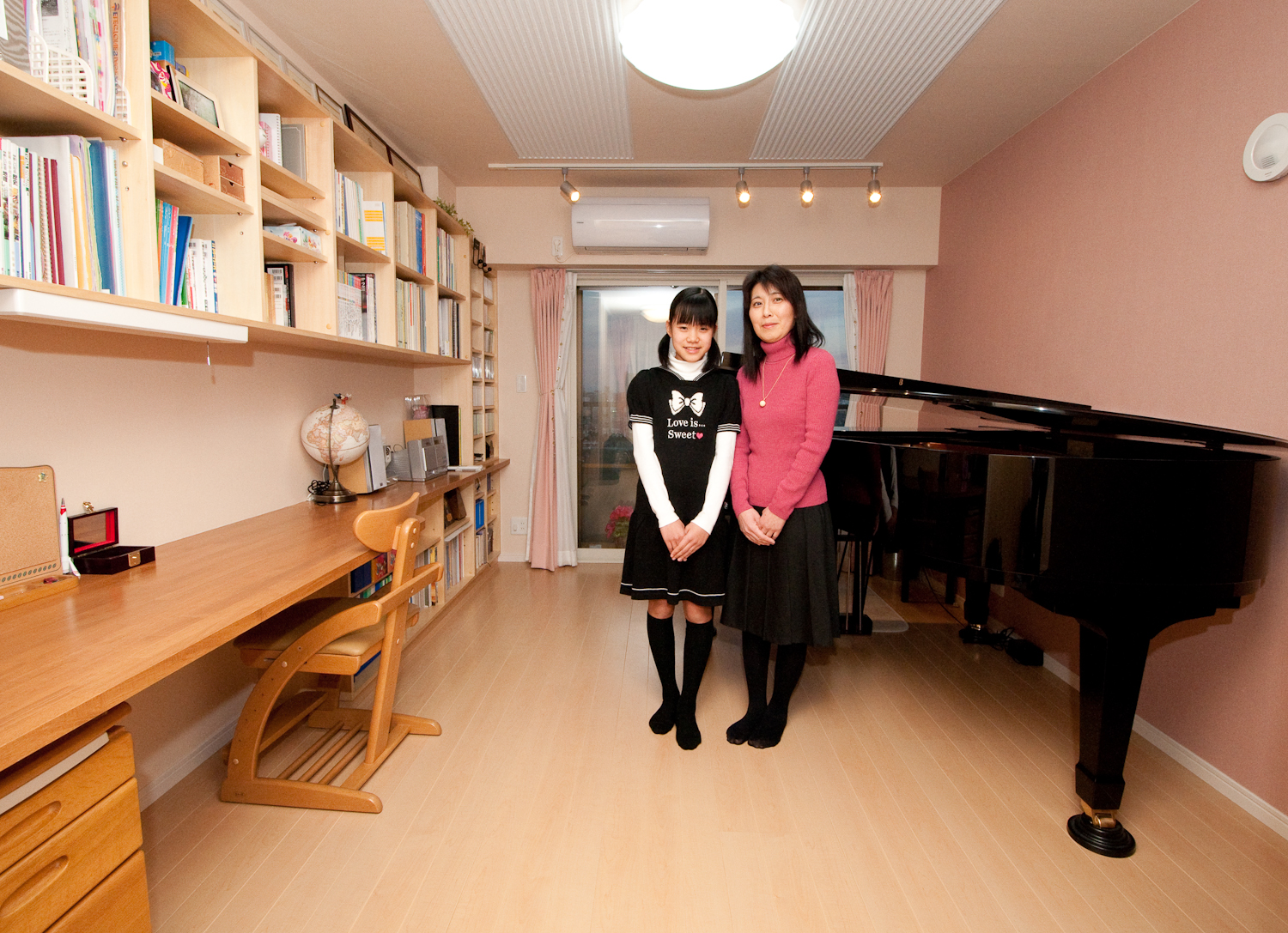 二部屋を一室にしたピアノ室兼子供室 防音工事 音響建築工事専門 アコースティックデザインシステム